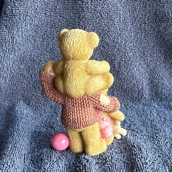 Cherished Teddies Adorable Bear Family Figurine - Tan and Pink - Picture 3 of 3